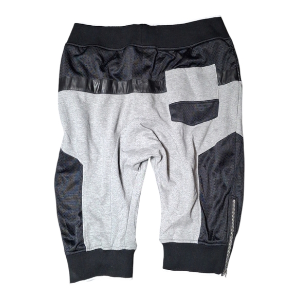 NWT Mens SQUARE ZERO Sz 2XL Short Pants Shorts Gray and Black Jogger - Picture 2 of 6